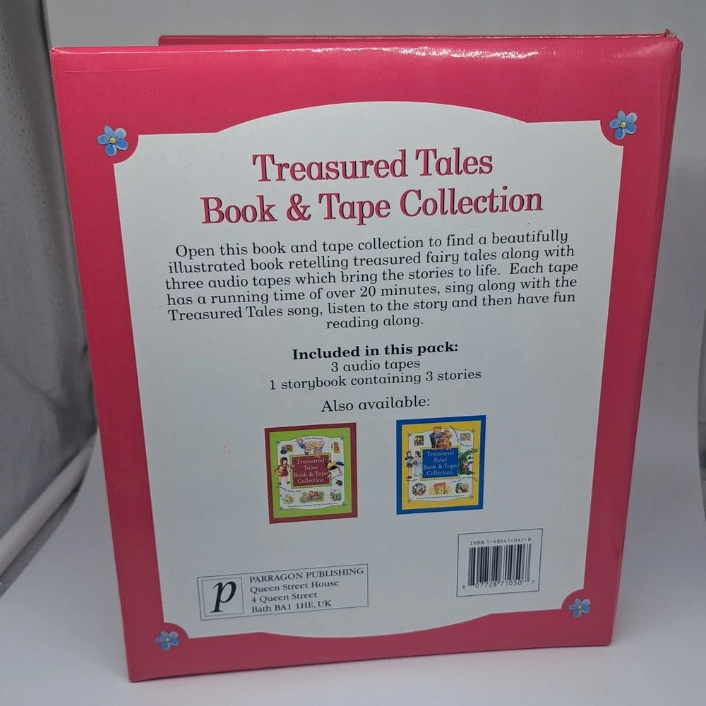 Treasured Tales Book & 3 Tape Collection‎ Cinderella Beauty Beast Cottagecore